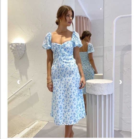 FAITHFULL THE BRAND juniper midi dress freja NWT L - Picture 2 of 11